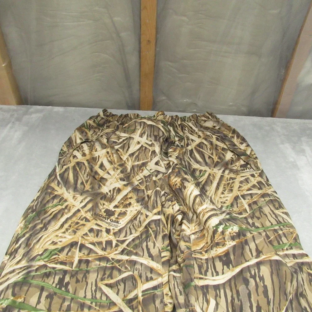 Mossy Oak Pants Mens Medium Camo Waterproof Elastic Nylon Waterfowl Hunt 26x30‎